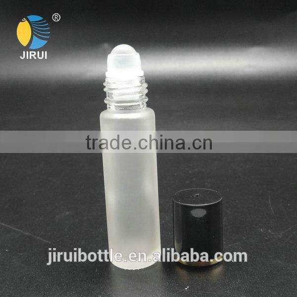 10ml frosted roll on glass bottle with cap