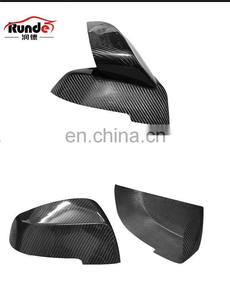 Runde Car Modification Rear View Mirror Shell Add On Style Real Carbon Fiber Car Mirror Cover For BMW 1.2.3.4 Series