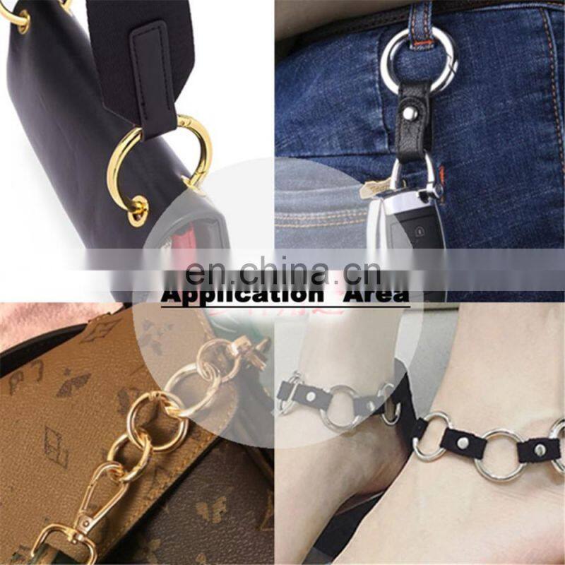 Zinc Alloy O Ring Round Carabiner With Logo Metal Carabiner Key Chain Round Snap Hooks O Ring Carabiner