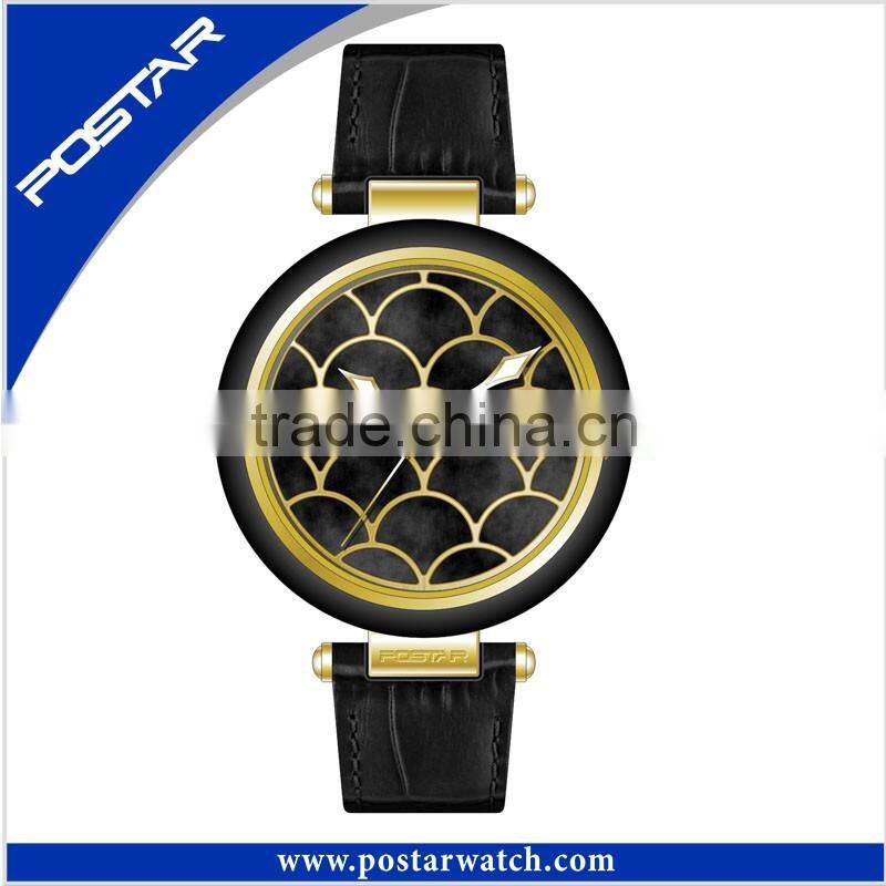 Special Design Wave Flower Colorized Watch For Ladies
