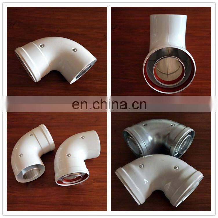 90 Degree White Elbow/Bend/Chimney Flues/Smoke Pipe for gas boilers