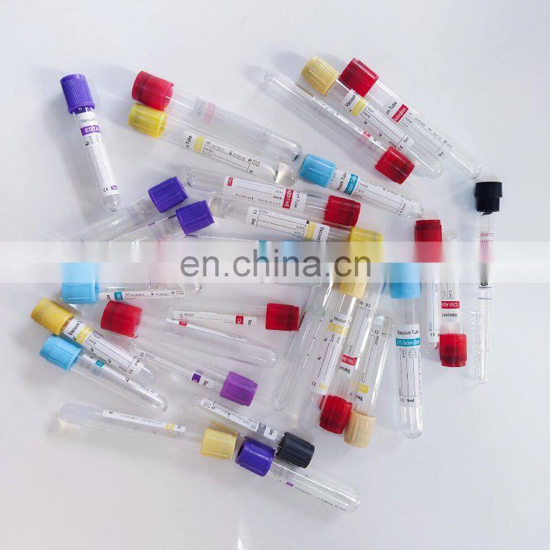 Plastic Vacuum Blood Collection Tube venous blood sample collection negative pressure PET plastic factory manufacturer wholesale