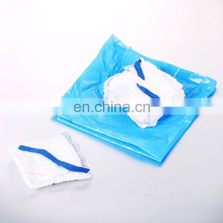 45 cm*45cm 4 play 12ply 100% cotton homecare sterile lap sponge