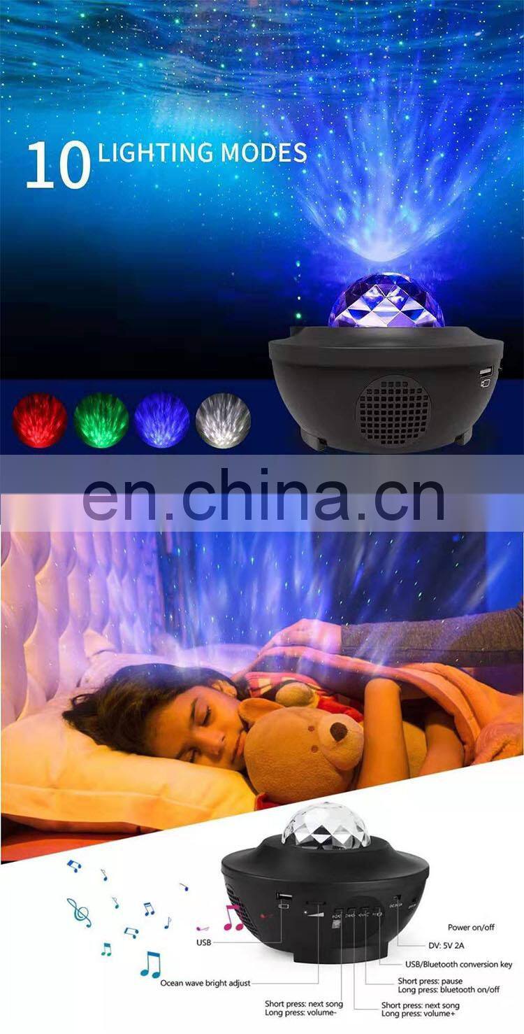 Starry Night Light Projector For Kids Bedroom Star Led Usb Rechargeable Musical Laser