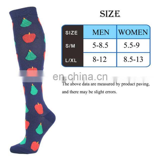 Wholesale 20-30mmhg Running Men Women Athletic Fun Stocking High Knee Nurse Medical Sport Compression Socks