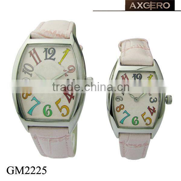 leather strap square unisex quartz teenage fashion watches