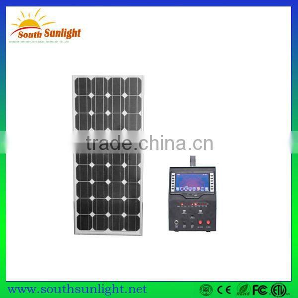 50 watt new type portable best dc solar power TV and radio box system