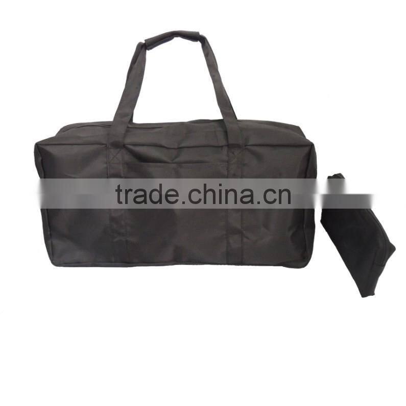 personalized convenient black foldable travel kit bag