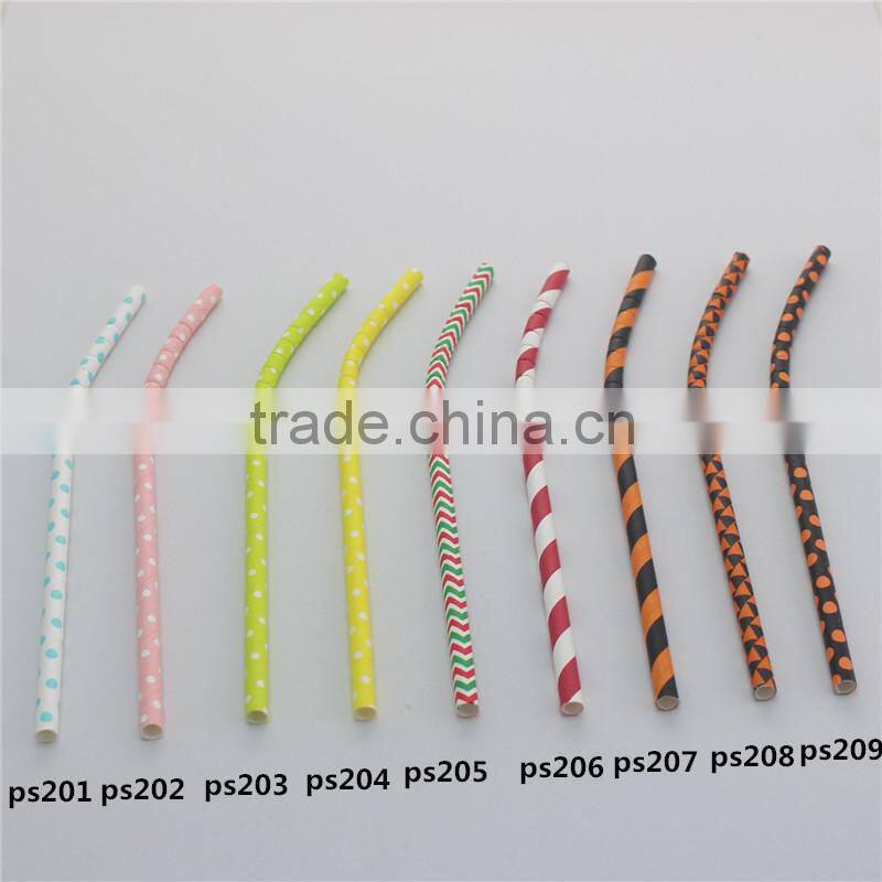 Manufacturer of flexible paper straws creative twisted straws for baby shower
