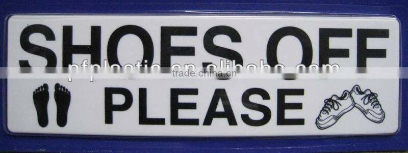 Plastic Self adhesive Signboard PP material Printing