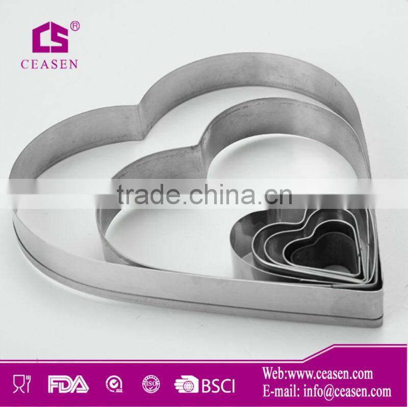 stainless steel heart-shape cookie cutter