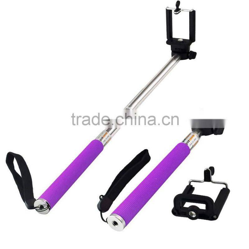 Newest wired selfie stick for mobile phone camera selfie holder 2015