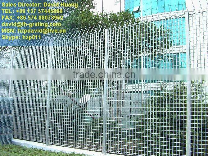 galvanized forge welded steel grating fence