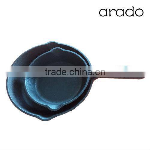 Cast iron fry pan set, cast iron steak pan, cast iron cookware