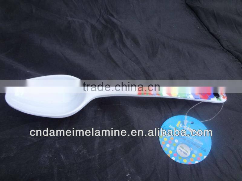 Plastic melamine salad mixing spoon for western country