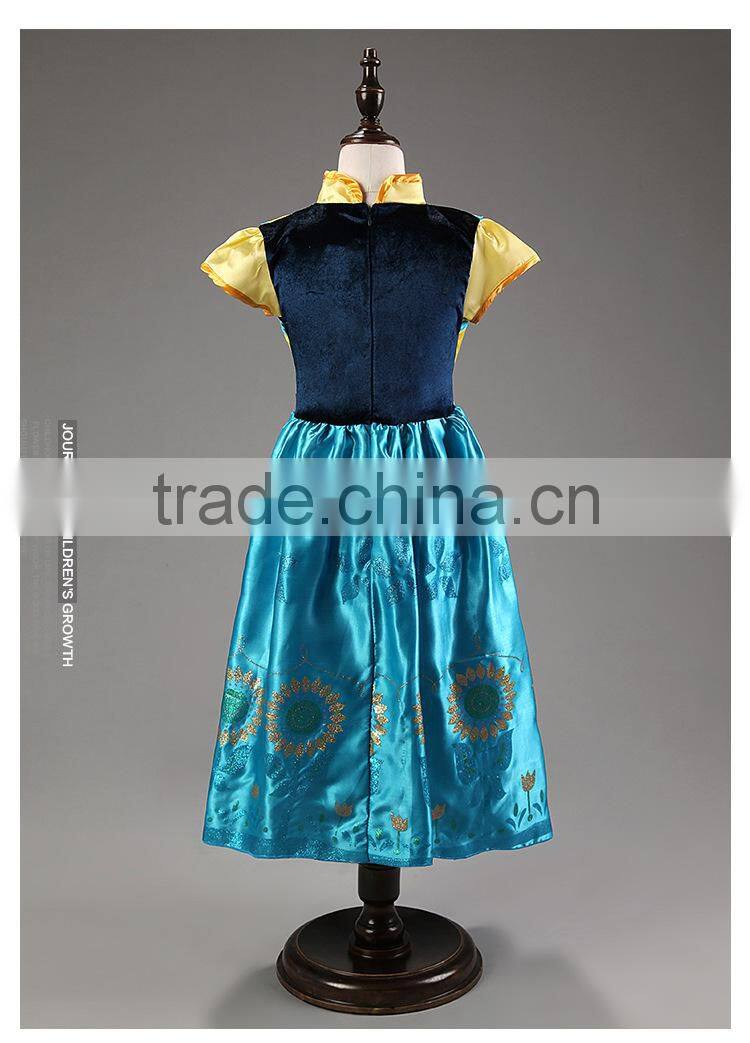 2015 China factory wholesale popular frozen cosplay dress gown (Ulik-A0115)