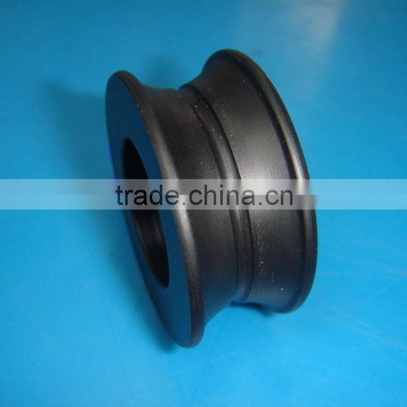 Manufacture custom made low MOQ nylon pa66 wheels plastic pulley wheels
