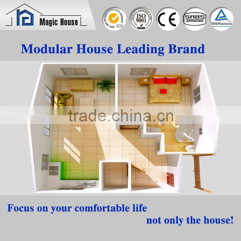 one bedroom tiny house/fast assemble environment container homes/china prefabrecated house