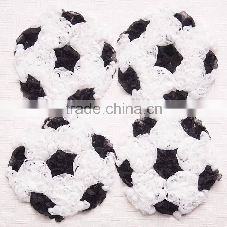 New Arrival,Cute Non-frayed Chiffon Shabby Soccer Ball,Headband For Children