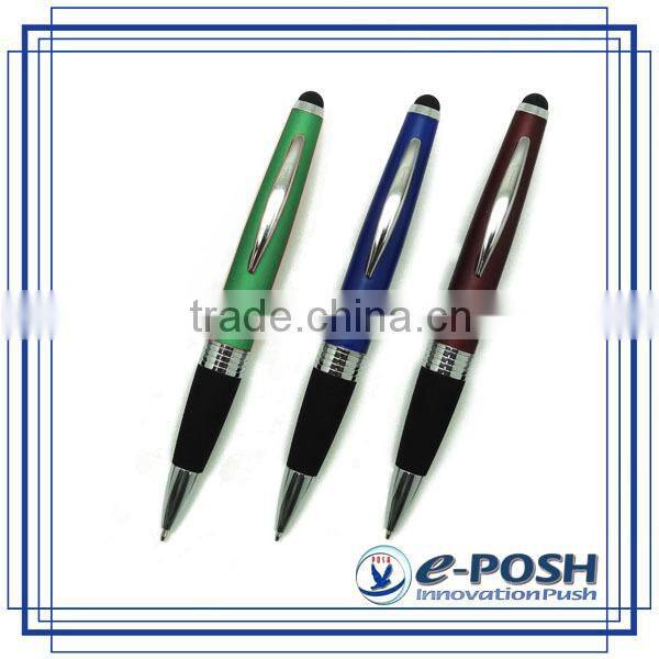 Promotional rubber gripper aluminum luxury metal cross refill stylus pen