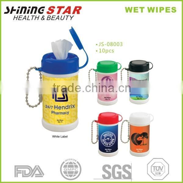 Cleaning individual pack wet wipes roll