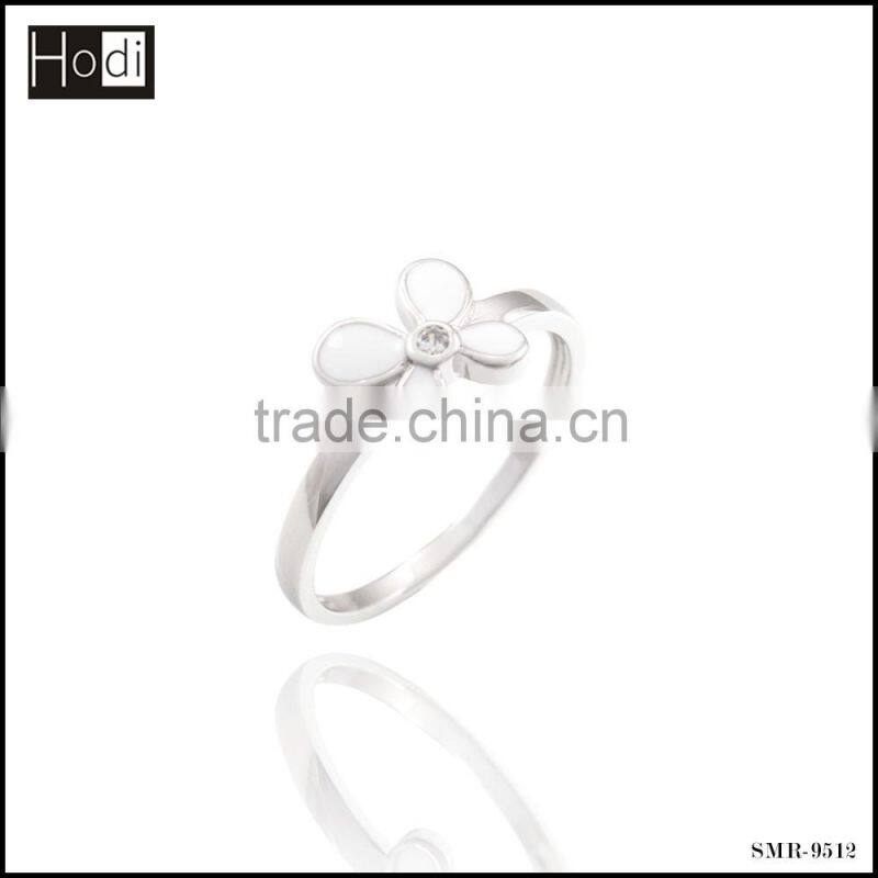 Simple design beautiful butterfly 925 serling silver engagement ring