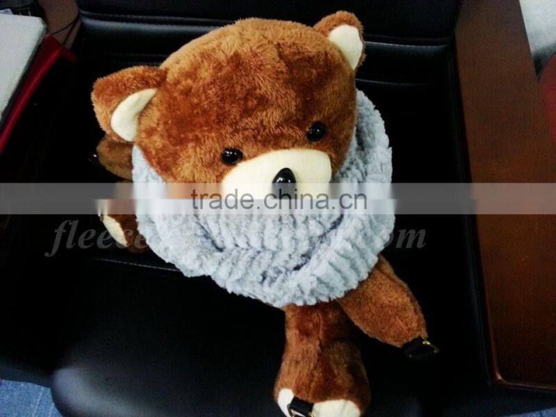 2015 New Fashion 100% Polyester Winter Faux Fur Snood ring scarf For Women Ladies fleece scarf