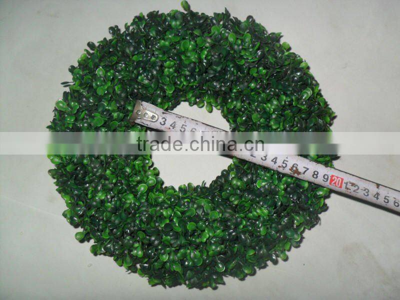 YiWu cheap price boxwood landscaping artificial grass wreaths