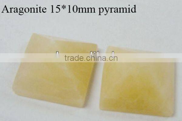Semi precious stone argaonite pyramid jewelry