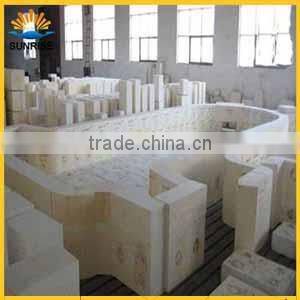 Manufacture fused cast refractory AZS bricks for glass blast furnace refractory brick