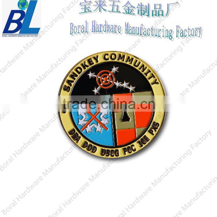 Green luminous color glitters Vietnam challenge coin