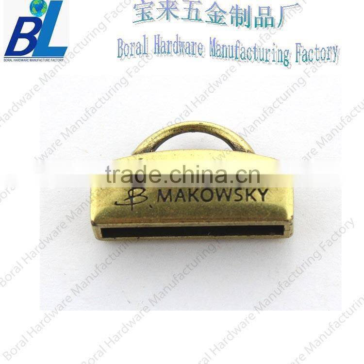Zinc alloy gold plated lock shape pendant for handbag decoration