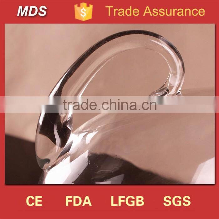 Exquisite hand made glass wine decanter with handle