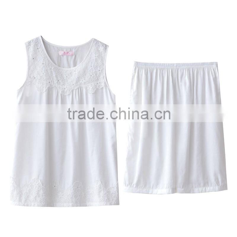 Ladies cotton knit plain women sleeweapwear acceptable small order