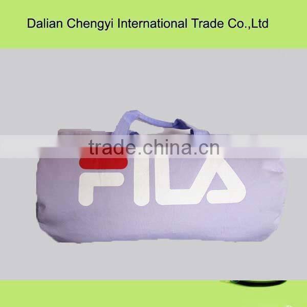 Low toxic solid color knit travel sport tote bag with customize logo