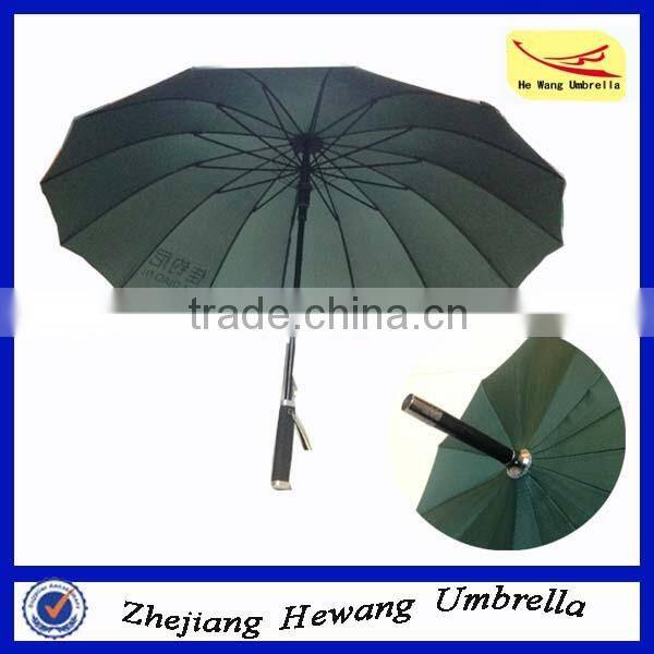 23'' x 14k strong windproof fiberglass auto open straight Umbrella