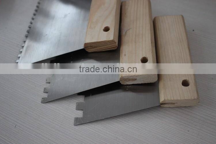 Teeth blade tools / carbon steel blade scraper with wooden handle