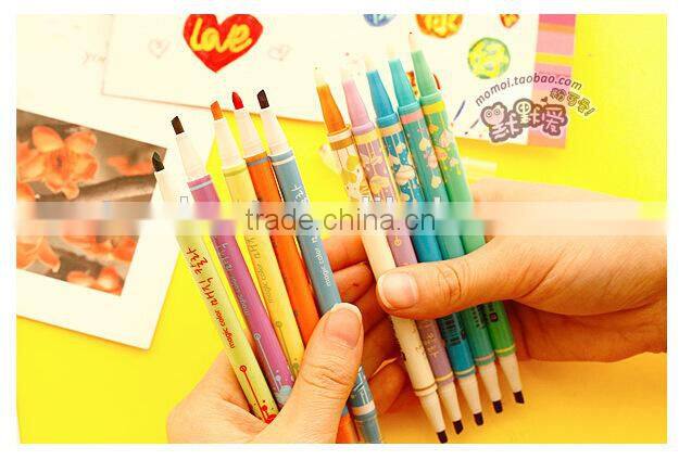 double heads color highlighter , fine and slim watercolor pen ,marker pen