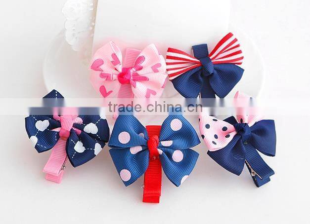 fancy fabric hair bow tie hair clip hair accessory in hair pieces