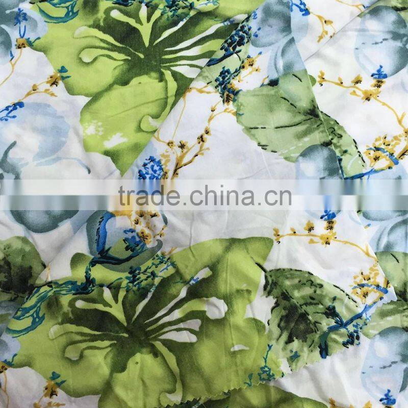 45s Flower Print Rayon Viscose Challis Fabric 100%rayon fabric clothing textile fabrics