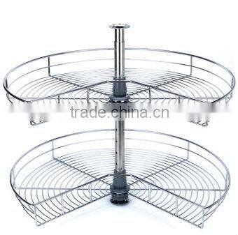 TKK 270 degree kidney-shaped metal kitchen cabinet lazy susan