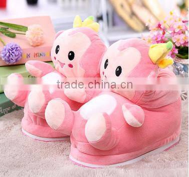 plush shoes/plush bear toy shoes/plush animal house shoes