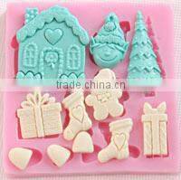 100% food save food grade cake tools fondant tools silicone 3D fondant mould