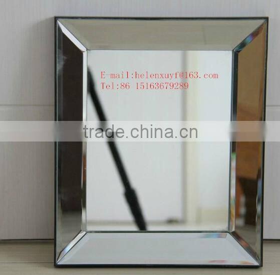 50X70cm bevelled edge wall mirror with plastic frame