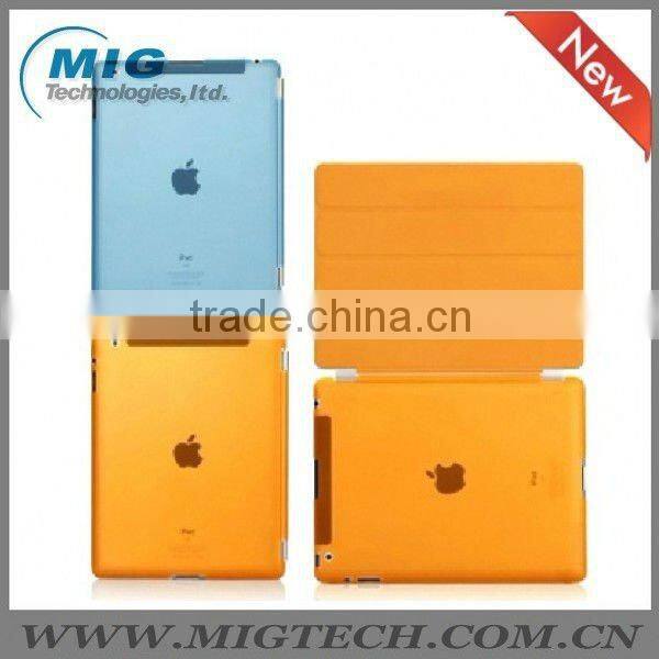 for ipad3 smart cover with crystal back cover