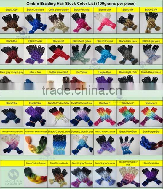 HARMONY NEW ARRIVE 20" 95g synthetic soft dreadlocks braids in ombre color pre crochect Ombre Faux Locs Braid Hair Extensions