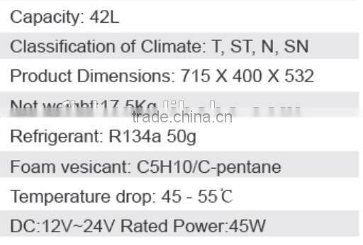 Camping Freezer Portable Car Freezer Car Fridge 42L