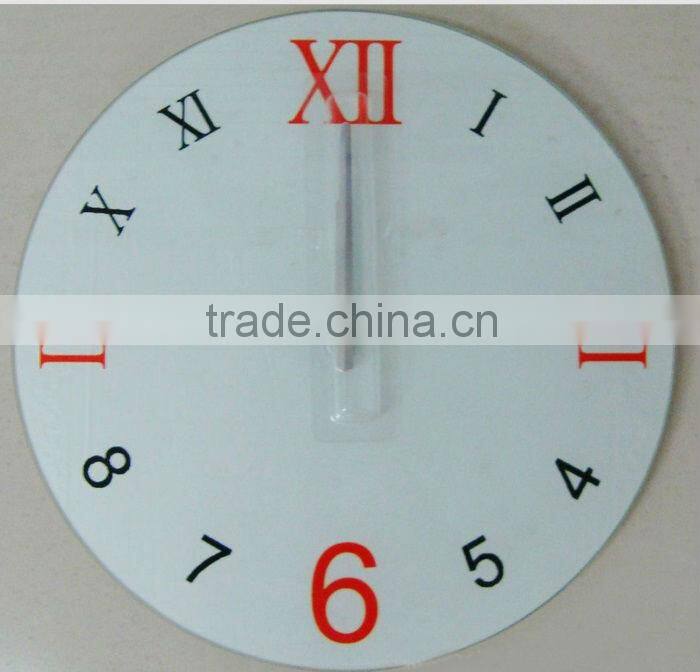 Glass wall clock, decorative clock