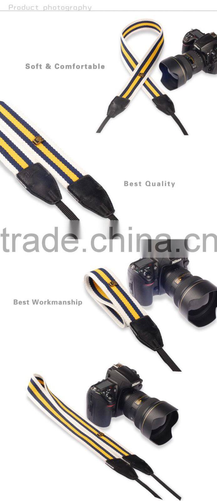 Colorful Ribbon Pattern D-SLR Yellow Camera Strap Shoulder Neck Strap Grip LO-05