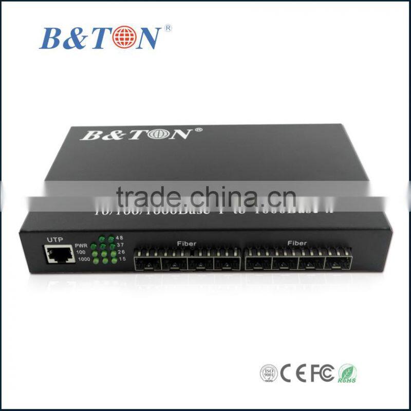 Hot selling 10/100/1000M 8ports optic fiber switch